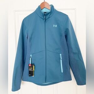 NWT! Women's UA Storm‎ ColdGear Infrared Shield Jacket Blue $100 Medium M